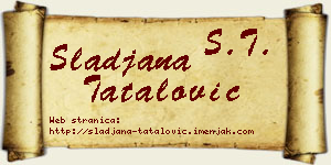 Slađana Tatalović vizit kartica